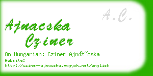 ajnacska cziner business card